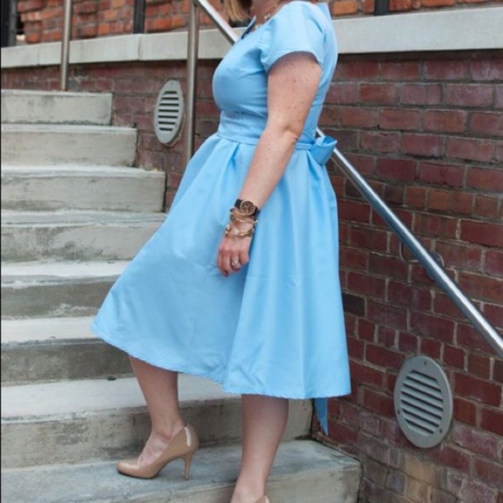 ❌❌SOLD❌❌Adorable Shabby Apple Blue Dress
